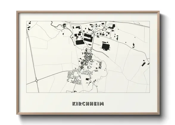 Une affiche de carte sur Kirchheim