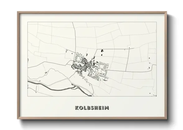 Une affiche de carte sur Kolbsheim