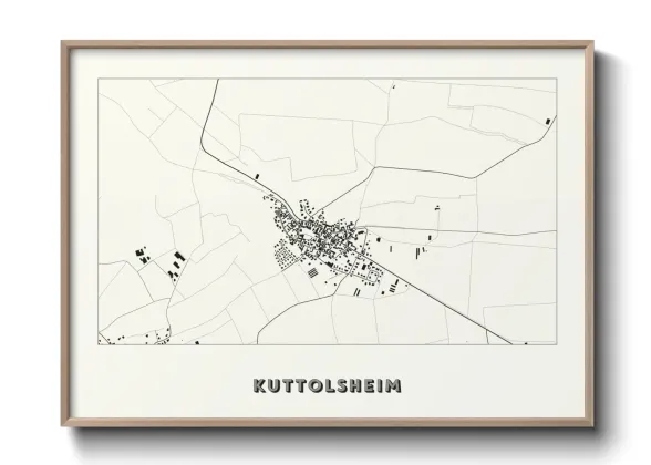Une affiche de carte sur Kuttolsheim