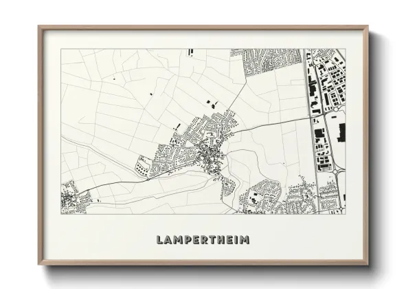Une affiche de carte sur Lampertheim