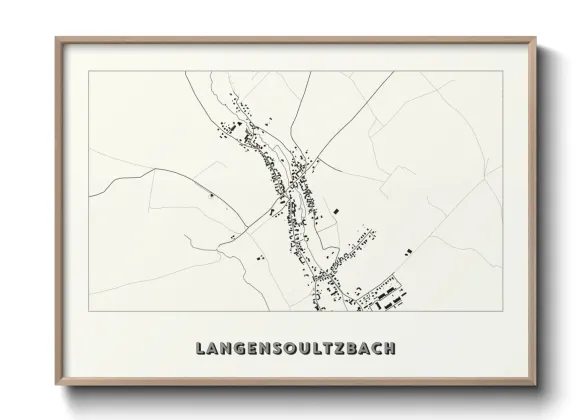 Une affiche de carte sur Langensoultzbach