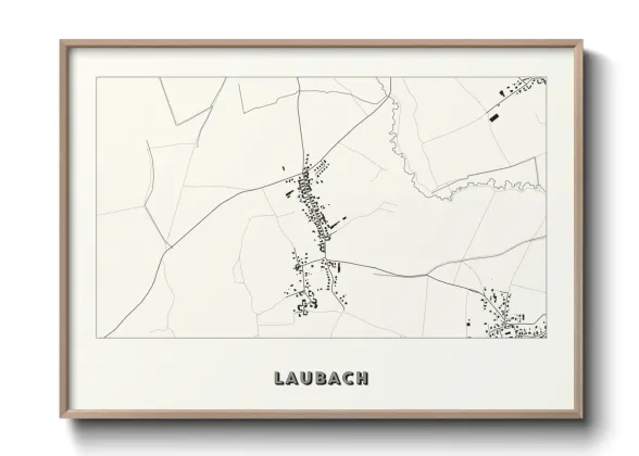 Une affiche de carte sur Laubach
