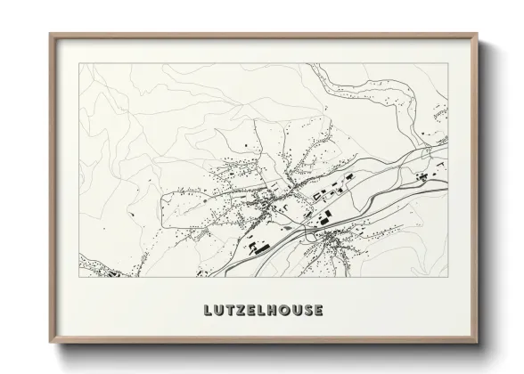 Une affiche de carte sur Lutzelhouse