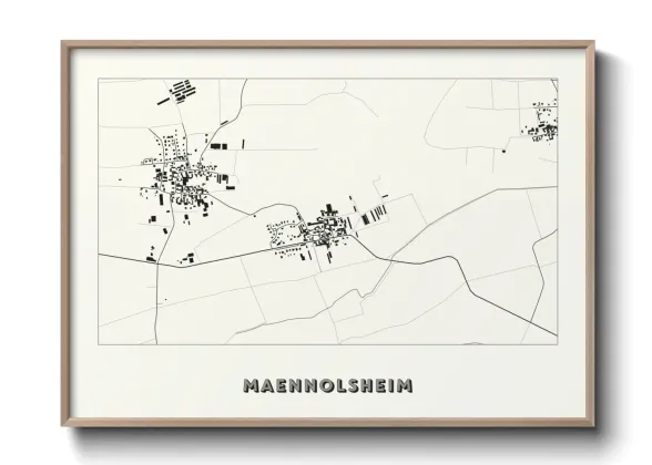 Une affiche de carte sur Maennolsheim