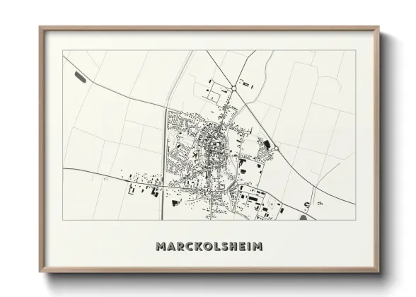 Une affiche de carte sur Marckolsheim