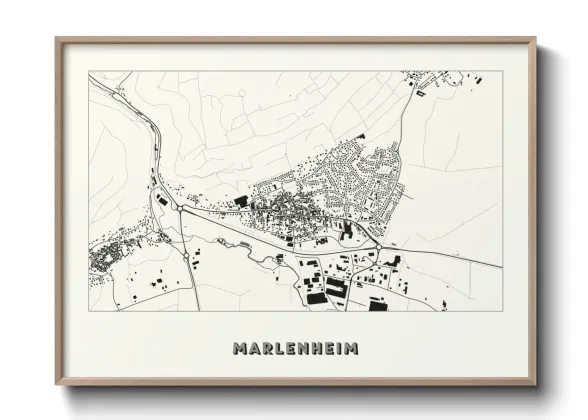 Une affiche de carte sur Marlenheim