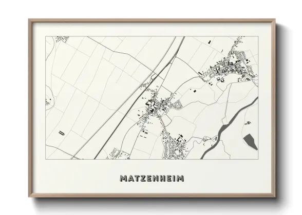 Une affiche de carte sur Matzenheim