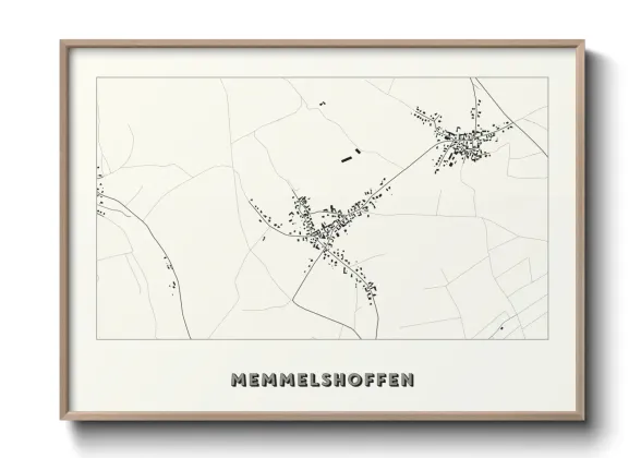 Une affiche de carte sur Memmelshoffen