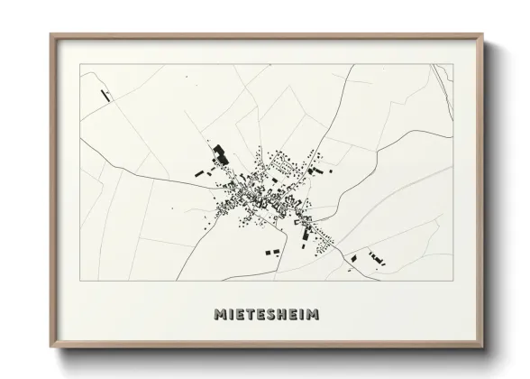 Une affiche de carte sur Mietesheim
