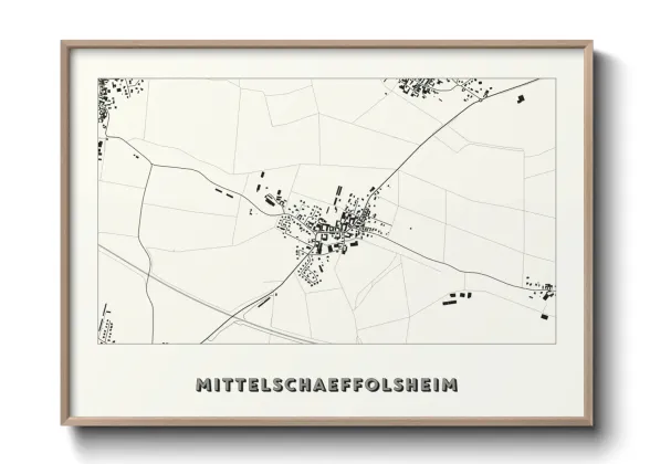 Une affiche de carte sur Mittelschaeffolsheim