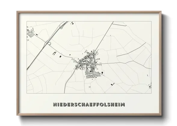 Une affiche de carte sur Niederschaeffolsheim