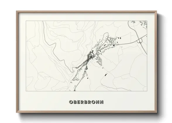 Une affiche de carte sur Oberbronn