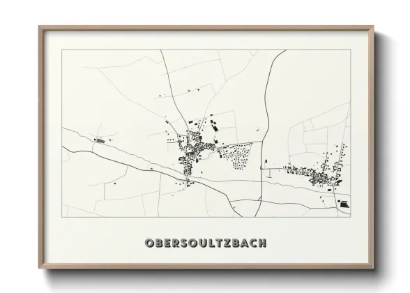 Une affiche de carte sur Obersoultzbach