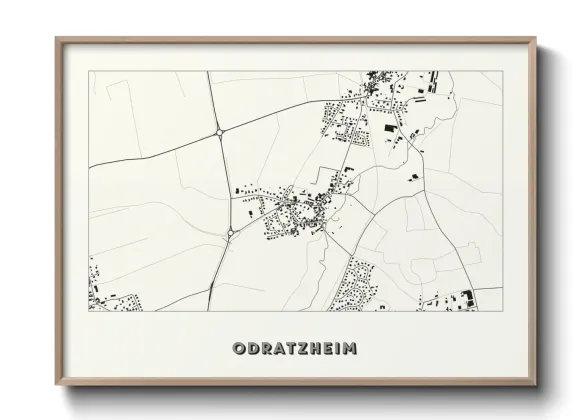 Une affiche de carte sur Odratzheim