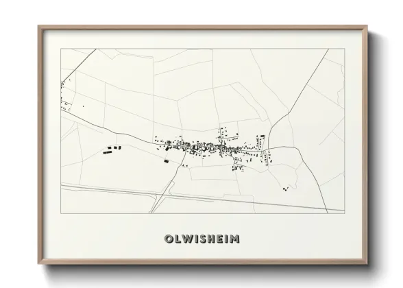Une affiche de carte sur Olwisheim
