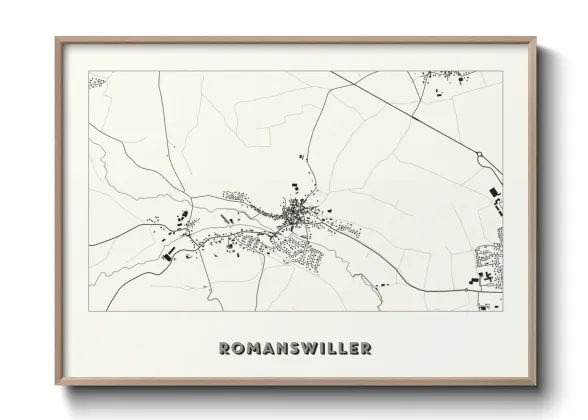 Une affiche de carte sur Romanswiller