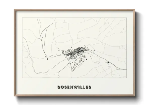 Une affiche de carte sur Rosenwiller