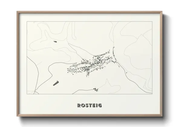 Une affiche de carte sur Rosteig