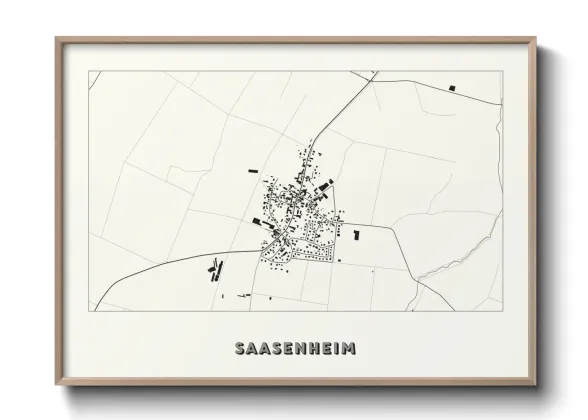 Une affiche de carte sur Saasenheim