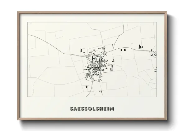 Une affiche de carte sur Saessolsheim