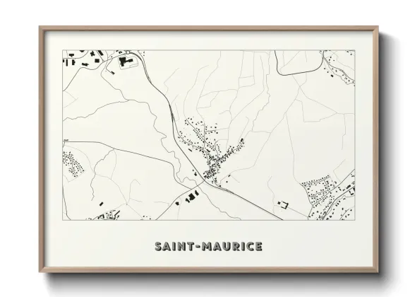 Une affiche de carte sur Saint-Maurice