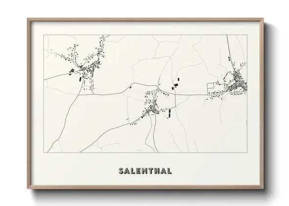 Une affiche de carte sur Salenthal