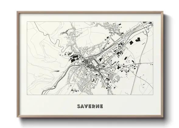 Une affiche de carte sur Saverne