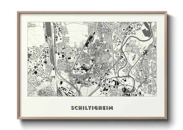 Une affiche de carte sur Schiltigheim