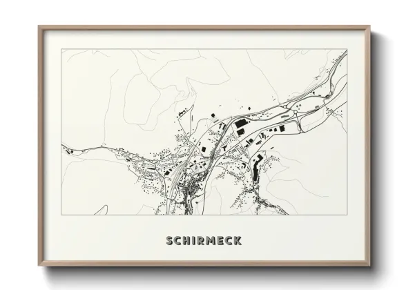 Une affiche de carte sur Schirmeck