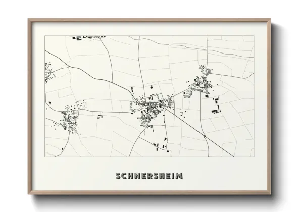 Une affiche de carte sur Schnersheim
