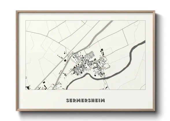 Une affiche de carte sur Sermersheim