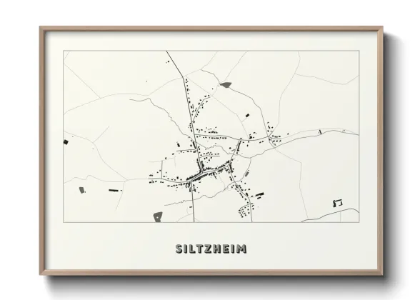 Une affiche de carte sur Siltzheim