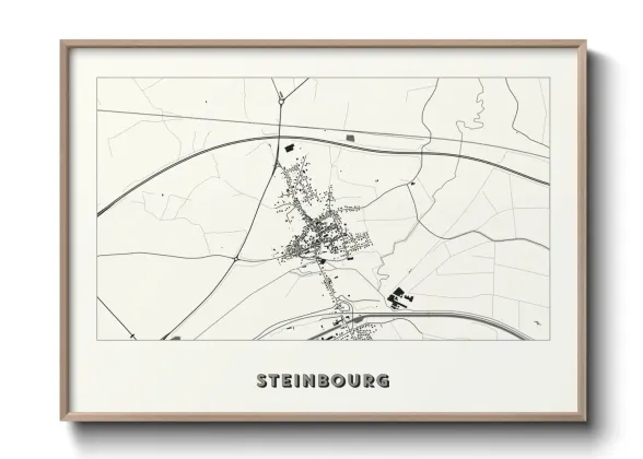 Une affiche de carte sur Steinbourg