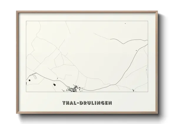 Une affiche de carte sur Thal-Drulingen