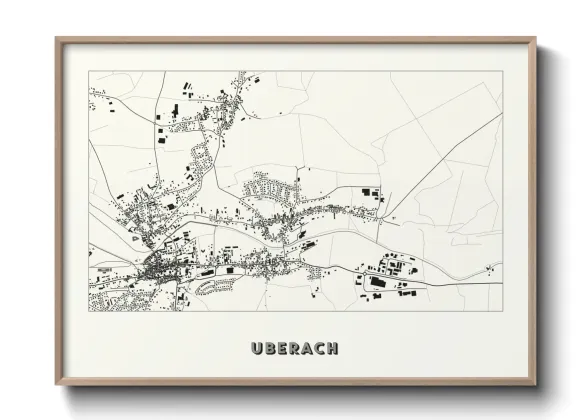 Une affiche de carte sur Uberach
