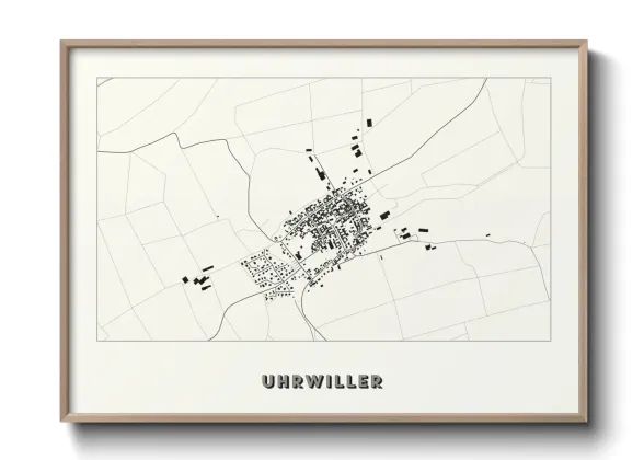 Une affiche de carte sur Uhrwiller