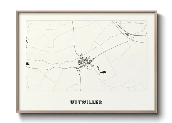 Une affiche de carte sur Uttwiller