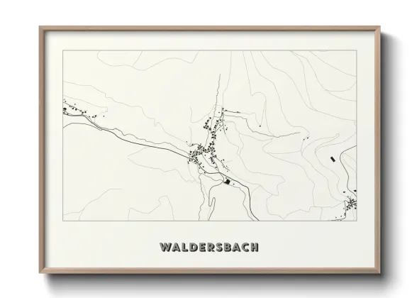 Une affiche de carte sur Waldersbach