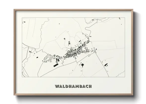 Une affiche de carte sur Waldhambach