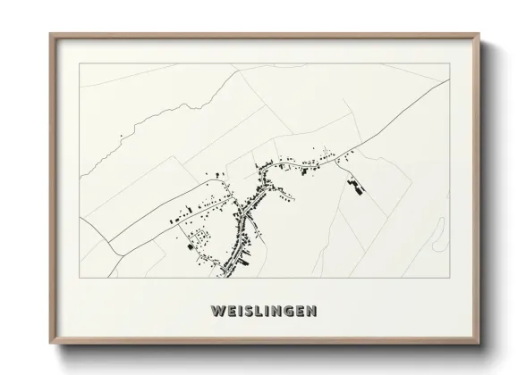 Une affiche de carte sur Weislingen