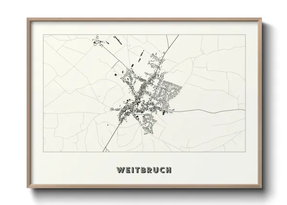 Une affiche de carte sur Weitbruch