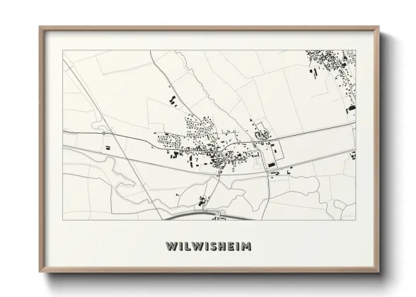 Une affiche de carte sur Wilwisheim