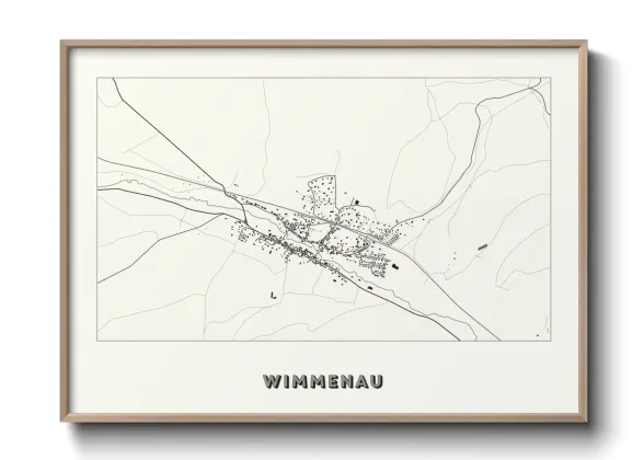 Une affiche de carte sur Wimmenau