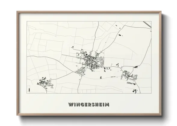 Une affiche de carte sur Wingersheim