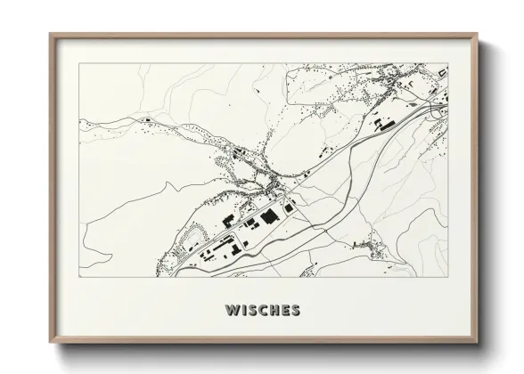 Une affiche de carte sur Wisches