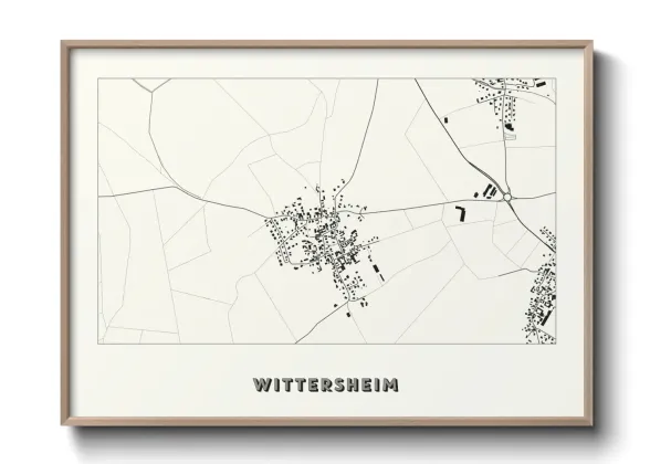 Une affiche de carte sur Wittersheim