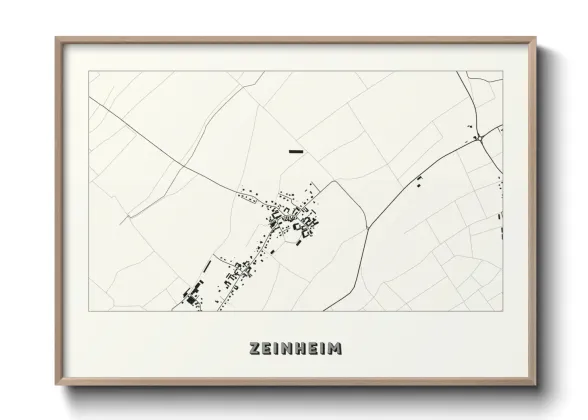 Une affiche de carte sur Zeinheim