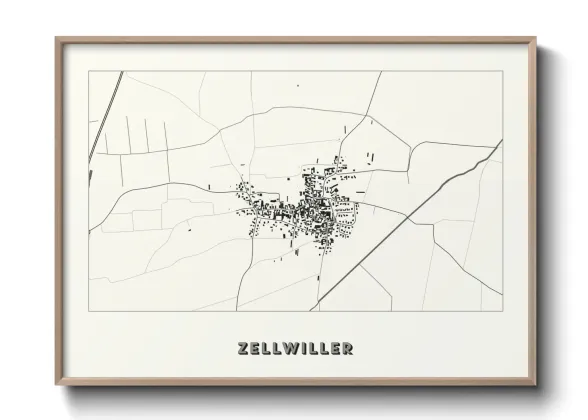 Une affiche de carte sur Zellwiller