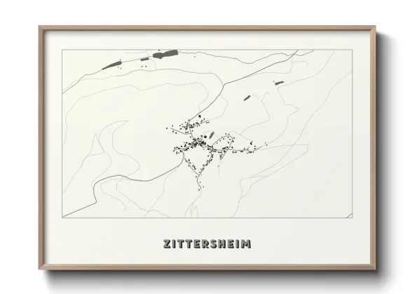 Une affiche de carte sur Zittersheim