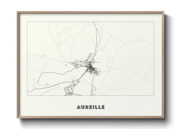 Une affiche de carte sur Aureille